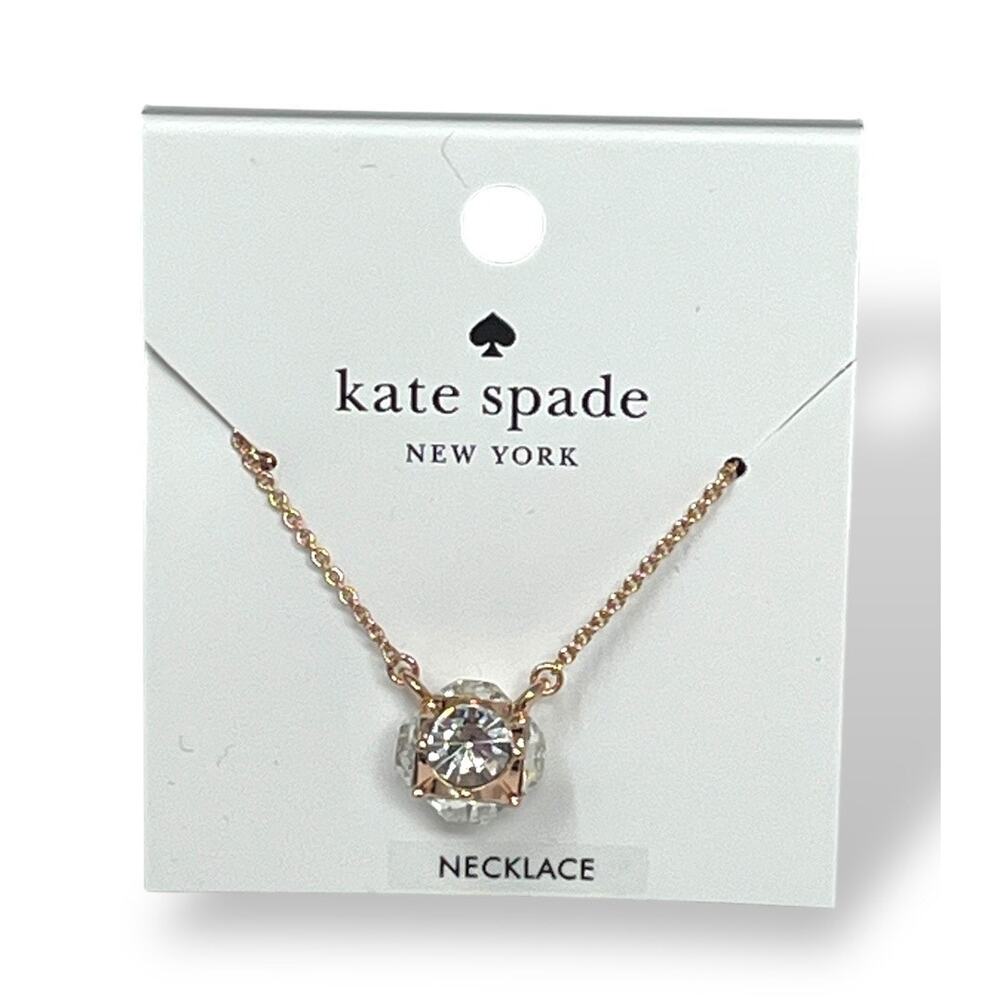 Kate Spade Lady Marmalade Mini Pendant Necklace | Rose Gold Plated | NWT